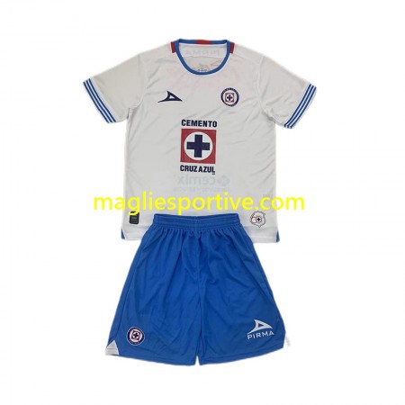 Completo Calcio Cruz Azul Bambino Divisa Trasferta 2024-2025